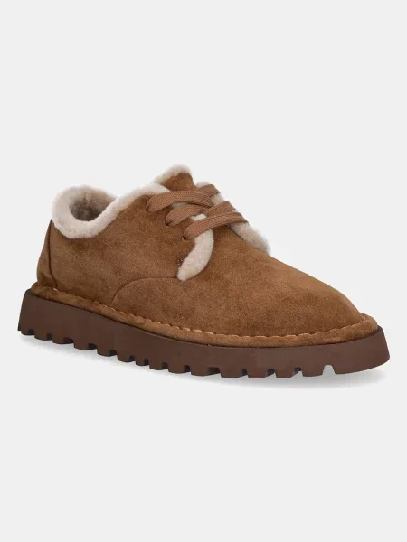 Answear.LAB cizme de zapada din piele intoarsa maro