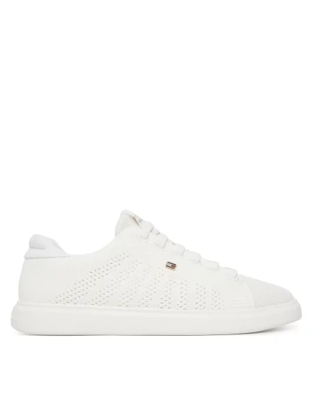 Boty Tommy Hilfiger Icon Light Knit ecru bílé