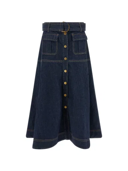 Fustă din denim Zimmermann albastru