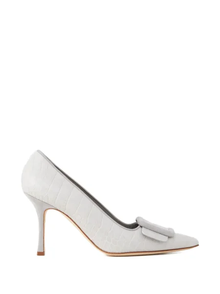 Pantofi cu toc Manolo Blahnik gri