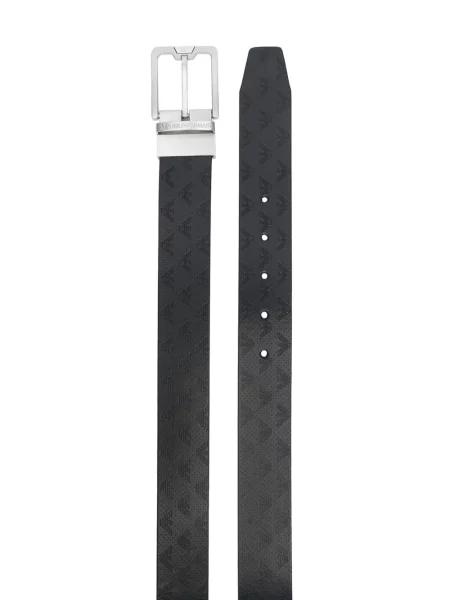 Iš natūralios odos diržas Emporio Armani juoda