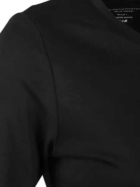 Lung tricou Majestic Filatures negru