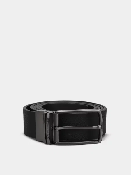 Кожаный ремень Armani Exchange с ремешками черный