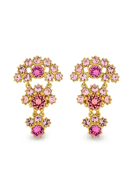 Cercei Oscar De La Renta cu strasuri roz