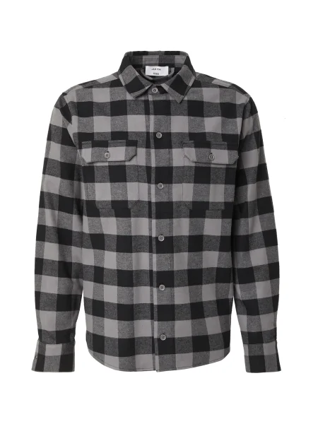 DAN FOX APPAREL Cămașă Efe gri alb
