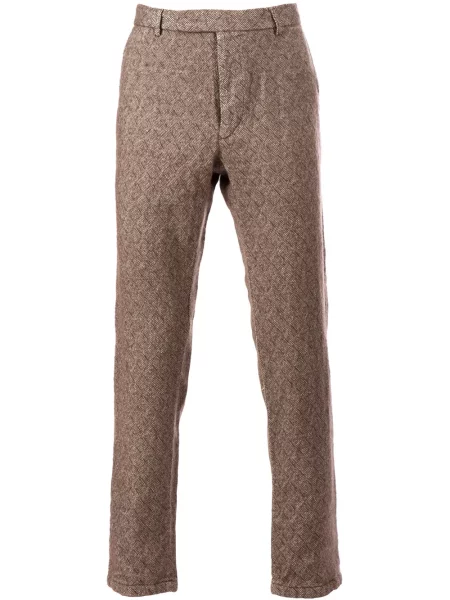 Pantaloni Mando din tweed maro