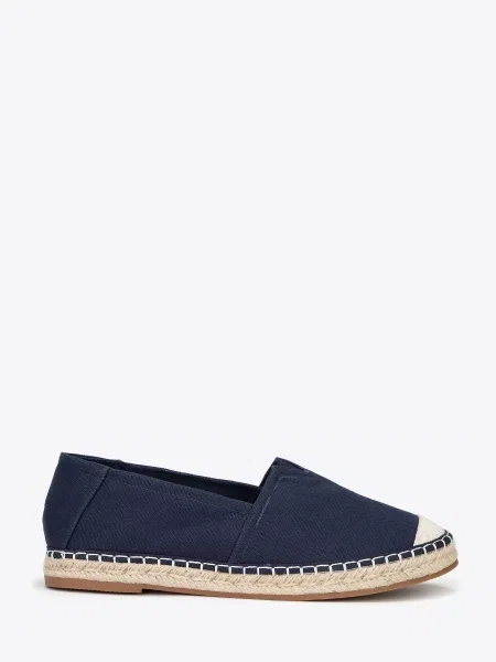 Espadryle z plecionym noskiem granatowe