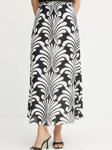 Luisa Spagnoli fustă midi evazati negru