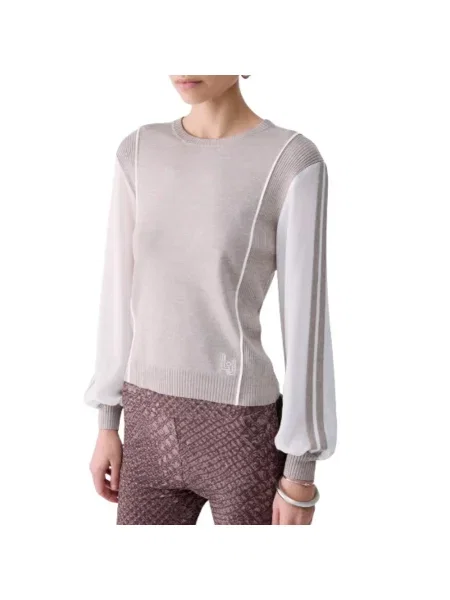 Dzianinowy sweter Liu Jo szary