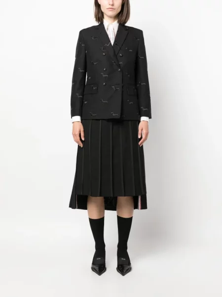 Plisuotas plisuotas sijonas Thom Browne juoda