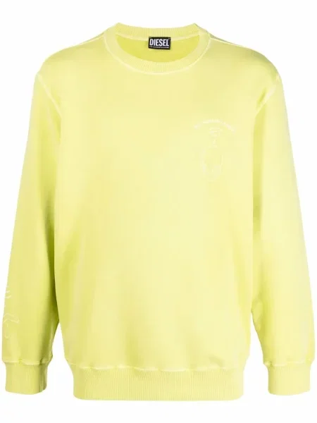 Pulover Diesel cu broderie verde