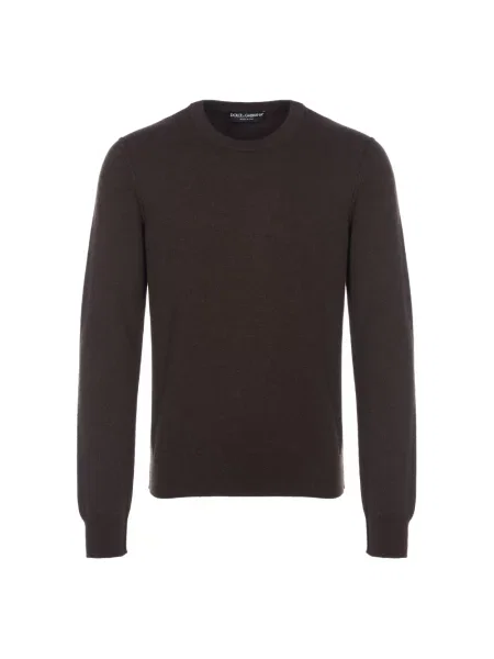 Sweter Dolce And Gabbana klasyczny brązowy