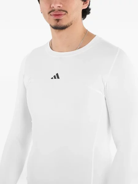 Lung tricou Adidas cu glugă cu dungi negru