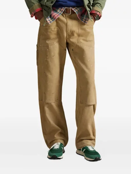 Dlouhá pruhovaná s límcem kšiltovka Polo Ralph Lauren modrá