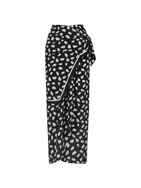 Spódnica midi Johanna Ortiz z nadrukiem do kolan czarna