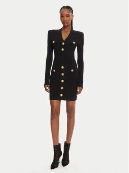 Balmain Úpletové šaty černá
