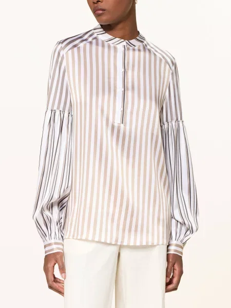 Herzen's Angelegenheit Bluzka Z Jedwabiu braun biała