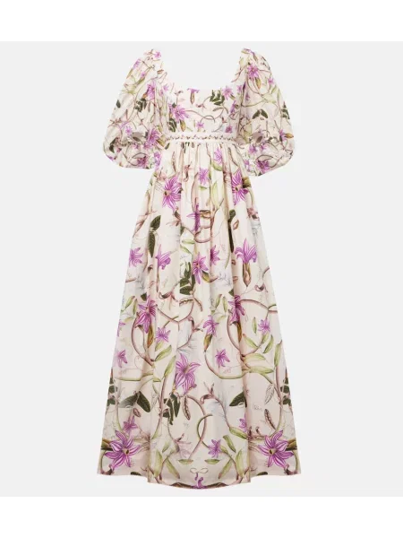 Rochie maxi Agua By Agua Bendita cu model floral de costum