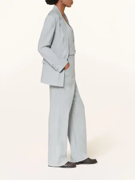 Claudie Pierlot Spodnie Z Marlony Z Lnem grau