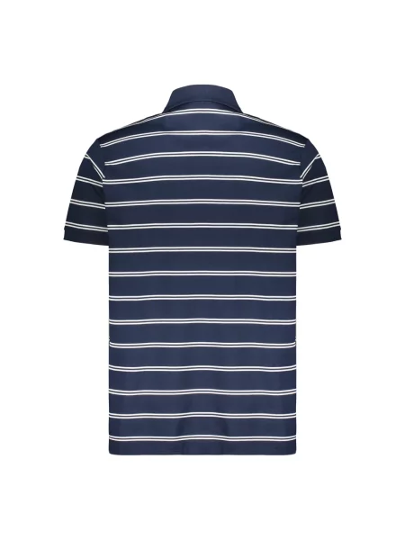 Koszulka polo Paul & Shark w paski z paskiem niebieska