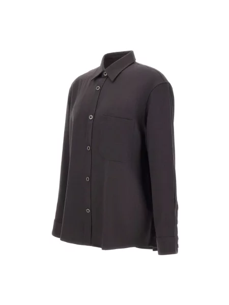 Koszula Emporio Armani wełniana szara