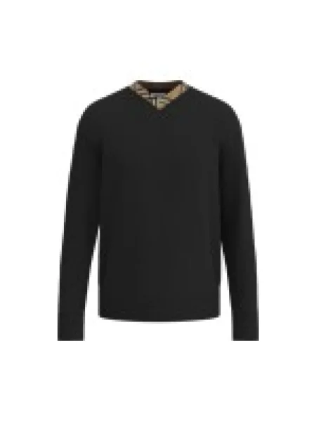 Dzianinowy sweter Burberry czarny