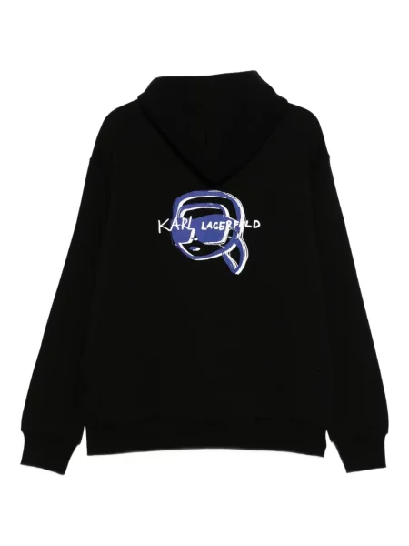 Hoodie Karl Lagerfeld με κέντημα μαύρο