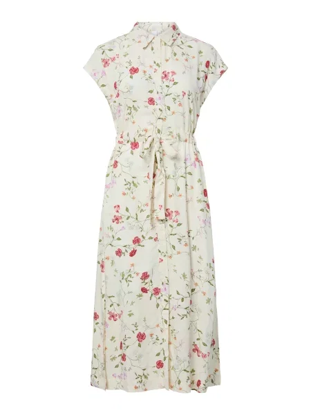 YAS Rochie tip bluză YASAsina verde închis / mov orhidee / roșu alb