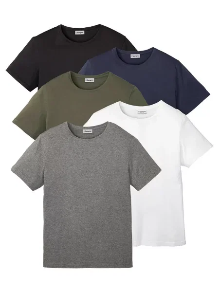 T-shirt 5 szt. zielona