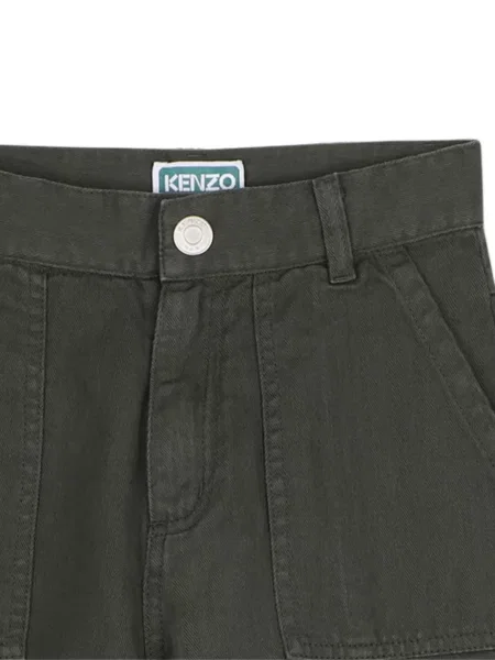 Spodnie cargo dziecięce Kenzo zielone
