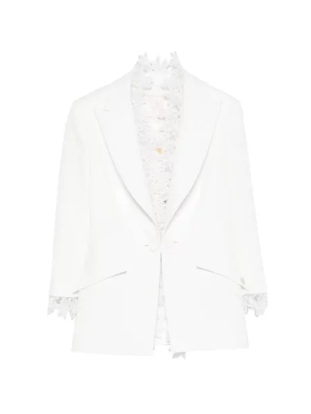 Блейзър Babylone Paris с дантела бяло