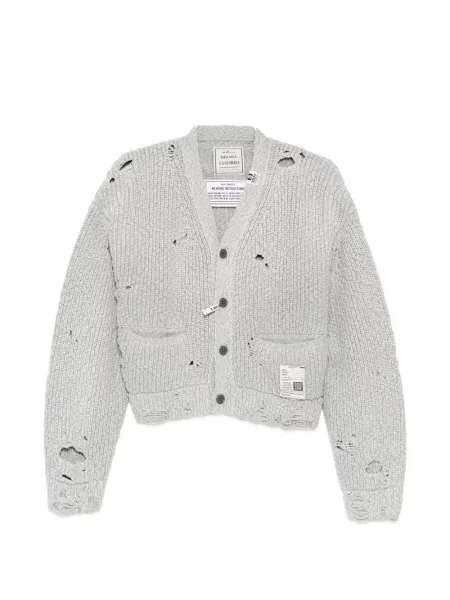 Cardigan Maison Mihara Yasuhiro zdrențuiți gri