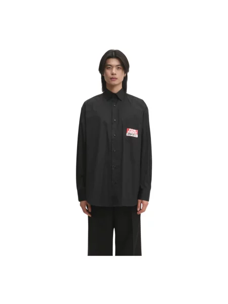 Koszula Vetements klasyczna czarna