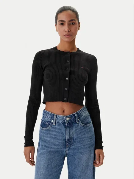Tommy Jeans Kardigán fekete