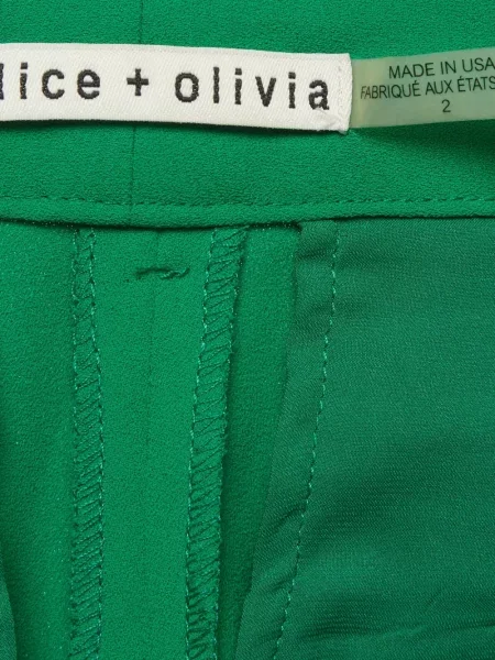 Pantaloni Alice + Olivia din crep verde