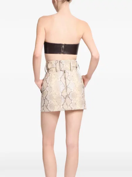 Top Elie Saab din piele maro