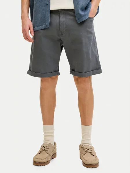 JACK & JONES Nohavice JPSTRICK DYLAN tmavosivá sivá