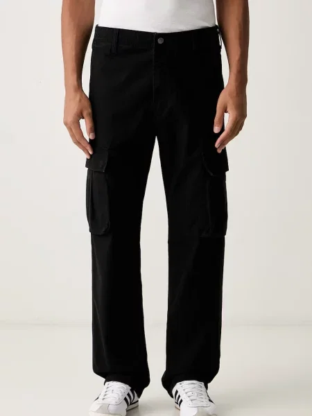 Tommy Jeans pantaloni cargo pentru bărbați din negru