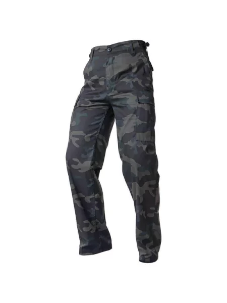 Spodnie bushcraft Brandit BDU Ranger Dark Camo czarne