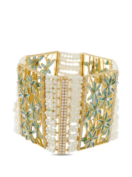 Gėlėtas apyranke Cicada Jewelry auksinė
