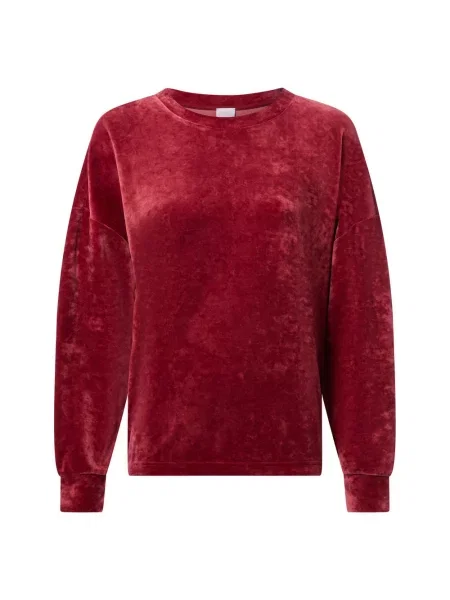 Mey aksamitna koszulka do piżamy Kobiety jednolity S czerwony