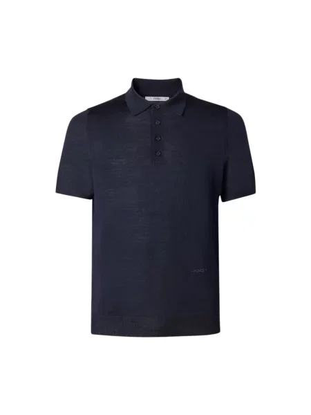 Koszulka polo Fendi niebieska
