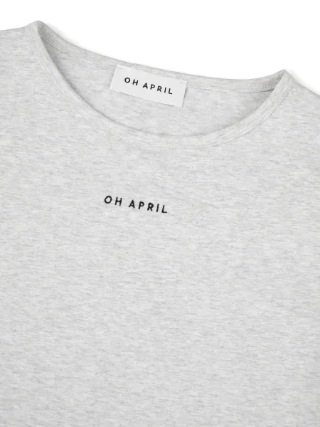OH APRIL Tricou Ica gri negru