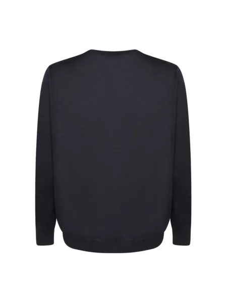 Sweter Dell'oglio z kaszmiru z długim rękawem niebieski