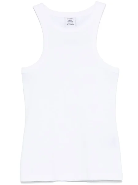 Top Vetements cu broderie alb