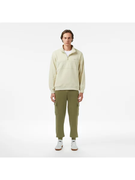 Lacoste Bluza Half Zip Classic Fit beżowa