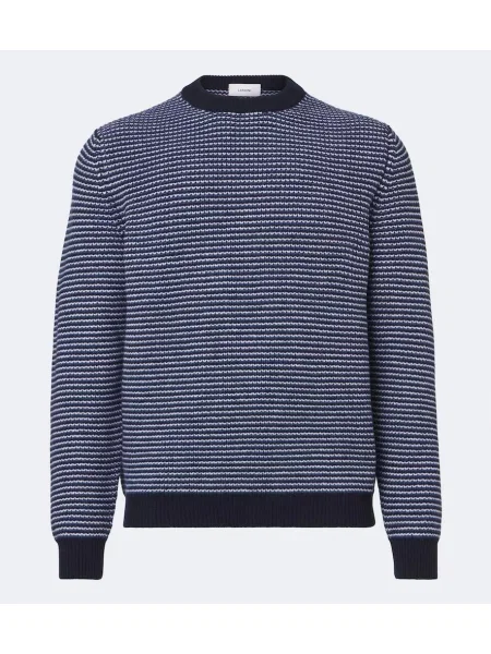 Pulover Lardini de lână cu dungi albastru