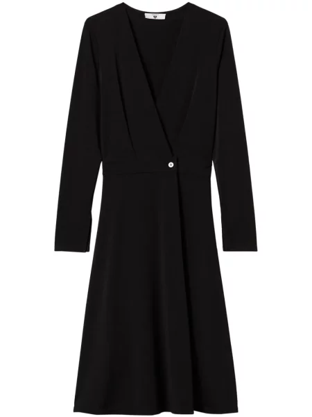 Zavinovací oblekové šaty Twinset černé
