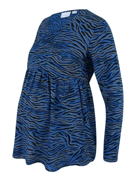 MAMALICIOUS Bluză COSTA albastru / bleumarin gri