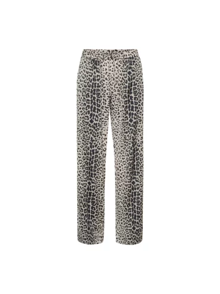 Spodnie Karmamia z nadrukiem brązowe